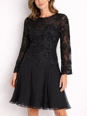 Niteline by Della Roufogali Evening Dress 100% Silk Black